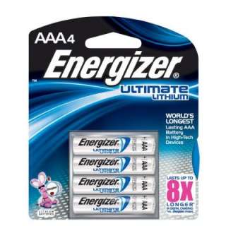 Energizer Ultimate Lithium AAA Battery Pack (4 Pack) L92SBP 4 at The 