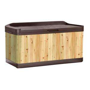 Suncast Cedar and Resin Hybrid Deck Box with Seat WRDB9922 at The Home 