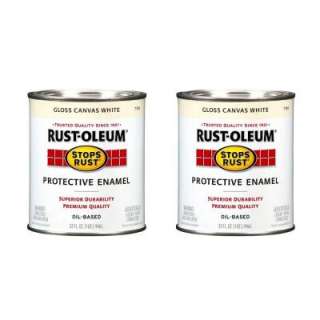 Rust Oleum Stops Rust 32 oz. Canvas White Protective Enamel (2 Pack 