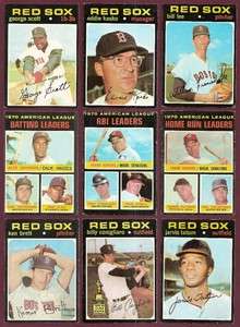 1971 Topps Boston Red Sox Team Set EX+ (35) Yastrzemski Lonborg Scott 