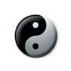 Button   Buttons Yin Yang (in 2,5 cm)