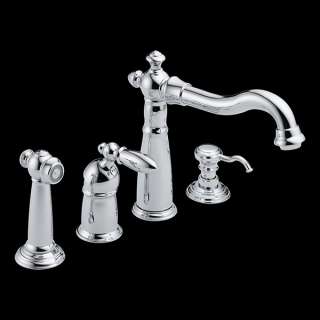   Single Handle Kitchen Faucet with Spray and soap dispenser by delta