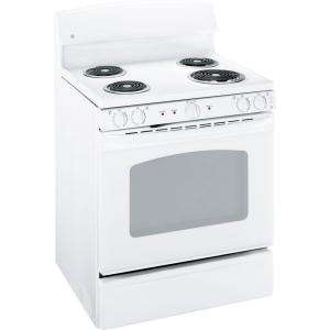 GE 30 In. Self Cleaning Freestanding Electric Range in White JBP15DMWW 
