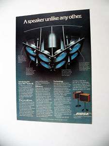 Bose 901 Series III Speaker System 1976 print Ad  