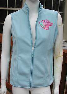   Shepherd embroider design baby blue vest agility obedience S  