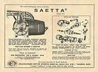 Vintage & Very Rare 1962 Saetta / Parilla Go Kart Engine Ad