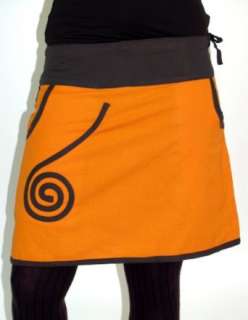 Minirock orange/braun GB 07 / kurze Röcke  Bekleidung