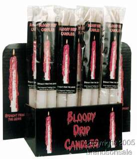Pair Blood Dripping Candles Halloween Decoration Prop  