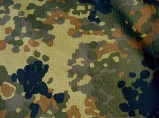 Orig Bundeswehr Camouflage Ripstop Nylon Stoff leicht  