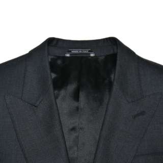   ZEGNA CLOTH SOLID CHARCOAL GRAY ITALIAN MENS SUIT 2 BUTTON  