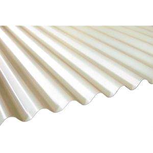20 ft. Milk White Deep Corrugated Steel Roof Panel RF/DC26/MKW/240 at 