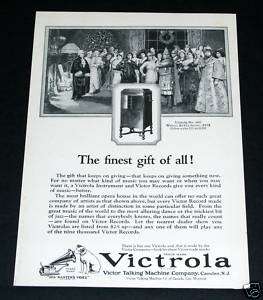 1924 OLD MAGAZINE PRINT AD, VICTROLA #360, NIPPER, PHONOGRAPH  