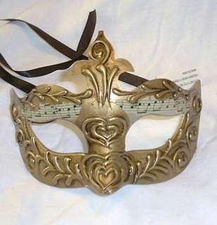 Gold Mens Music Masquerade Mardi Gras Mask New Years 831687061059 
