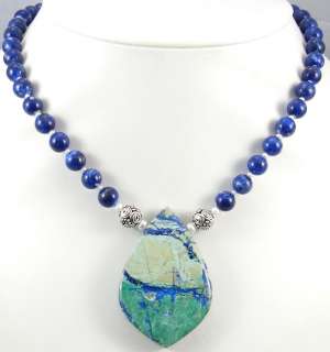   US~ HIGHLY COLLECTABLE LIGHTENING AZURITE PENDANT Necklace  