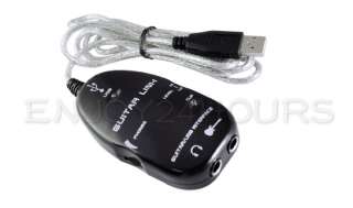 Guitar To PC MAC USB Interface Link Audio Cable Recording