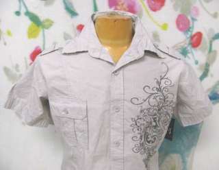 NWT Monarchy Embroidered Button Down Shirt   M  