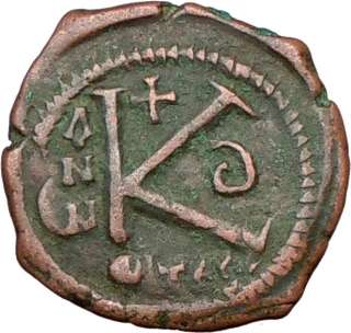 Justin II 565AD Ancient Authentic Medieval BYZANTINE Coin Large K 