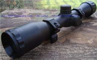 Leapers 4x32 AO PX MilDot Rifle Scope +Sniper Shade, Flip Caps+ Weaver 