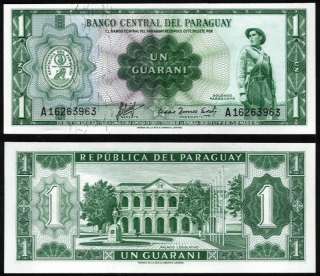 Paraguay P 193 1 Guarani Unc. Banknote  