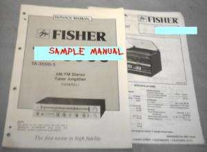 FISHER AUDIO SERVIC MANUALS MC740,MC991,MC4020 lot#20  