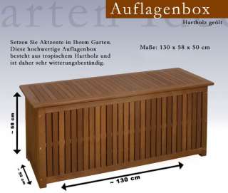 Auflagenbox Gartentruhe Kissenbox Gartenbox HART HOLZ  