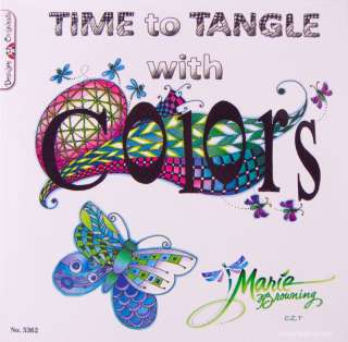Zentangle Time to Tangle with Colors Design Orginals Book by Marie 