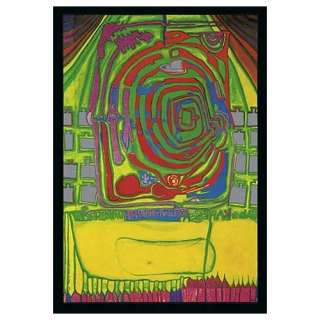 Kunstkarte Friedensreich Hundertwasser Grüne Spirale zu hause 11 x 