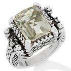 CL by Design 49ct Clear Quartz Cushion Cut Sterling Silver Ring 6 with 