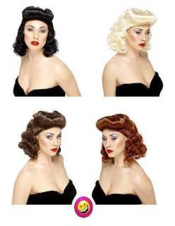 Pin Up Girl Wig Fancy Dress Costume Wig 20s 30s 40s  