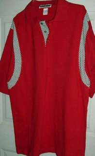 Red RACING Polo Golf Shirt T Shirt Mens Sz Large Nascar #C 80  