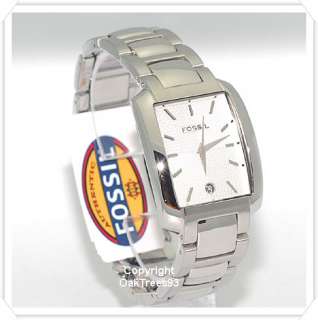 FOSSIL MENS WHITE DIAL STEEL WATCH FS4008  