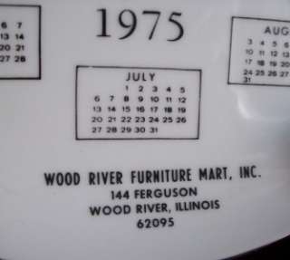 Wood River, Il. Furniture Mart 1975 Calendar Plate  