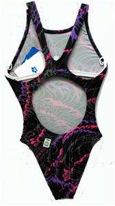 FINA Approved Japan Arena NUX Racing Competition Swimsuit BLACK BLUE 