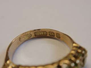 ANTIQUE VICTORIAN 18CT. GOLD PERIDOT ENGAGEMENT RING 19TH CENTURY 1898 