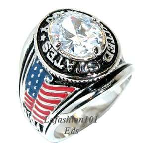 Special US Navy MILITARY FLAG MENS Ring sz 11  