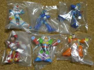   FULL COLOR CROSS SET OF 6 Megaman Gachapon Figures Capcom Japan  