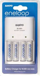 Sanyo Eneloop Carica Batterie AAA AA + 4 Stilo AA size  