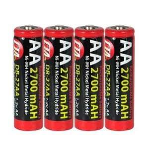  CTA 4 AA Rechargeable Batteries 2700 MAH