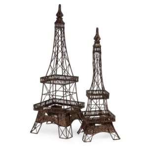 IMAX Traditional Matching Set Of Two Eiffel Tower Accents Open Wire 