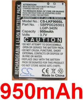   Batterie Pour LG KF900 PRADA II KS660 LGIP 340N 950mAh
