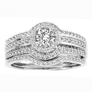   Carat Diamond 14k White Gold Bridal Set SeaofDiamonds Jewelry