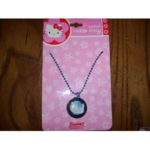  Sanrio Hello Kitty blue locket necklace