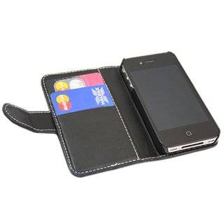 iTALKonline BLACK Executive Wallet Case Cover Skin Cover with Credit 