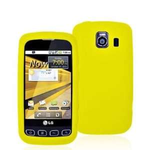 com Yellow Silicone Rubber Gel Soft Skin Case Cover for LG Optimus S 