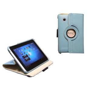  Navitech 360 Degree Rotating Blue Bycast Leather Case for 