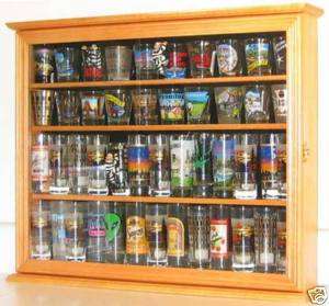 Shooter Shot Glass Display Case Cabinet with glass door  