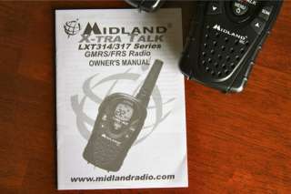 Midland LXT317 14 Mile 22 Channel FRS/GMRS Two Way Radios (Pair 