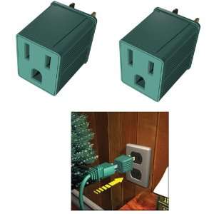   of Green 2 Plug Adapters   3 Prong to 2 Prong Plug