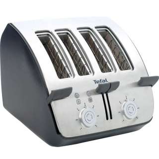   Avante Deluxe Stainless Steel 4 Slice Toaster w/ Black Casing