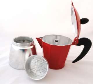 NEW 6 Cup Espresso Maker Red Italian Coffee Stovetop / Cooktop Kettle 